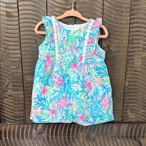 Lilly Pulitzer Kids Dress in Blue, Pink, and Green